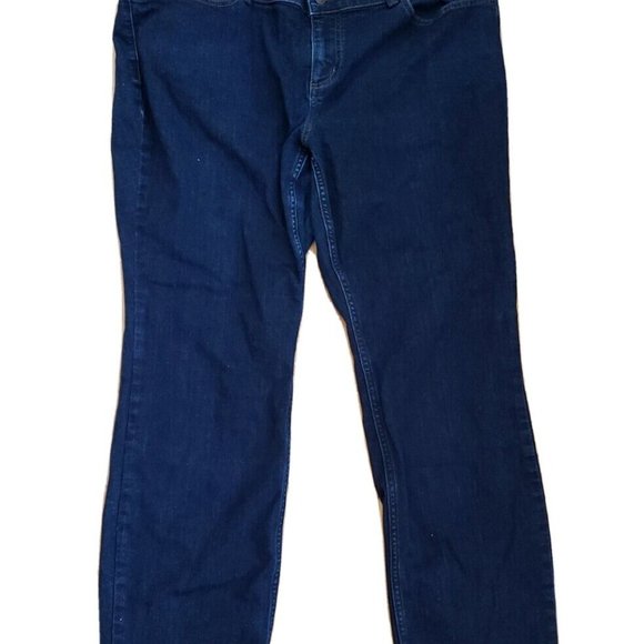 Duluth Trading Co Womens Duluthflex slim Jeans dark wash 20W x 30 inseam 84807 - Picture 5 of 9